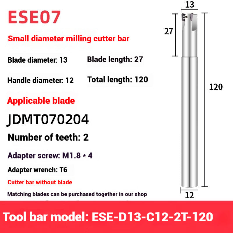 1053-ESE small diameter clear angle milling cutter shanks for 8 10 12 14 16 tungsten carbide milling cutter JDMT070204 double-edged cutter shanks Shandong Denso Pricision Tools Co.,Ltd.